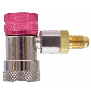 Uniweld 90478 Acople Rapido Manual R-134 Rojo Alta con Adaptador 1/4 pulg para aire acondicionado Automotriz