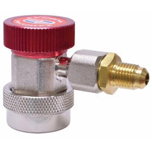 Uniweld 90478 Acople Rapido Manual R-134 Rojo Alta con Adaptador 1/4 pulg para aire acondicionado Automotriz