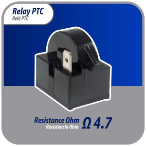 Appli Parts APSR-4003P Mini Fridge relay switch 1 pin 4.7 Ohm 110V Universal PTC Start relay replacement part for multiple brands of refrigerators wine cooler