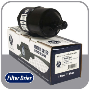 Appli Parts APFD-082 Filtro Secador 1/4 pulg para linea Liquido para Sistemas de Refrigeracion y aire acondicionado 082 SAE Rosca Universal Unidireccional 152mm Largo 57mm Ancho