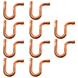 Appli Parts AP-PT078 7/8 in P-Trap Sifon CxC Sweat Copper pipe fitting connections for refrigeration, air conditioning and plumbing applications ACR and Type L copper pipe (10 x Bag)
