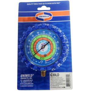 Uniweld G30LD Esfera de Manometro Azul Baja R404/R22r/R134a