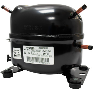 Embraco EMIS 70HHR 1/5 Hp, R134, 115-127 V,60 Hz, Low Medium High Back Pressure Compressor for Refrigeration Applications LMHBP