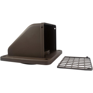 Lambro 1471B Dryer Vent Hood with Removable Screen, 4 inch, Brown