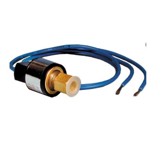 Switch de Presion Baja SUPCO SLP1032, Abre 10 PSI Cierra 32 voltaje nominal: 24/120/240 VCA a 50/60 Hz, ¼" SAE 45° hembra abocinada con depresor de núcleo de válvula

