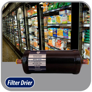 Appli Parts APFD-304S Filtro Secador 1/2 pulg para linea Liquido para Sistemas de Refrigeracion y aire acondicionado 304S ODF Soldable Universal Unidireccional 267mm Largo 100mm Ancho