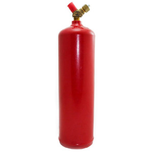 Uniweld MC-10 Acetylene Tank, Red, 10 cu ft,  O.D. 4in Height W/Valve 15in Weight 8lbs CGA Connection 200 DOT Specs