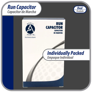 Appli Parts Condensador Capacitor de Marcha 5 Mfd uF (microfaradios) 370/450VAC CBB65 Universal Aire acondicionado y otras aplicaciones Ovalado UL 7cm Alto 3.4cm Ancho 5.4cm Largo CON-5-450-O