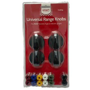 Electrolux KNOBKIT4B Universal Knob Kit for Electric Range, 4 Black Knobs with adaptors