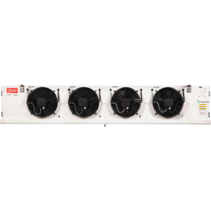 Danfoss 114U0006 Evaporator Optyma MBP 28.8K Btu/hr at 25F SST R404 Air Defrost 6FPI Low Profile 4 x 12in ECM fans DACC RX L050.1A4/A1 230V/1Ph/60Hz 
