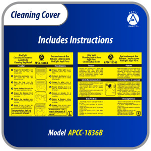 Appli Parts APCC-1836B Cleaning Cover Kit or Maintenance for Mini Split 1.5 - 3 Tons (from 18,000 to 36,000 Btu), 3 ft 3 in to 4 ft 3 in length, Waterproof, 9 ft 2 in Drain Hose, with Support Plate