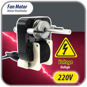 Appli Parts APFM-672 1/130 Hp Fan Motor, 220 V, 50/60 Hz, 3000 rpm, Reversible rotation, Universal Fan Motor Kit, Shaft 3/16 in by 1-1/4 in long includes 2 Fan Blades 4 and 5.5 in, UL, NUV-672, SM672