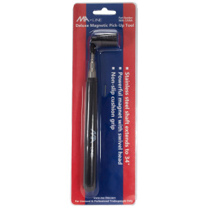 MA-Line MA-159A Magnetic Telescoping Pickup Tool. Head Swivels. Picks up to 10lbs. Extends to 32in. Stainless Steel Shaft