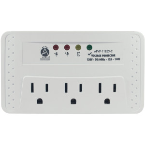 Appli Parts APVP-11EE3-2 120 V Voltage Surge Protector 50/60 Hz, 12 A, 140 joules for up to 3 Small Appliances