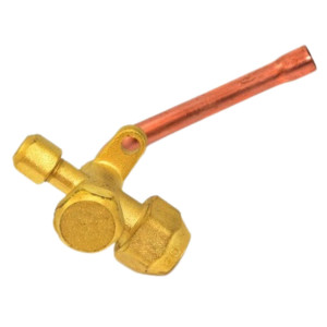Appli Parts APMV-1438 3/8 Valvula Minisplit para Multiples Refrigerantes con puerto de Servicio 1/4 pulg SAE