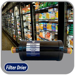Appli Parts APFD-417S Filtro Secador 7/8 pulg para linea Liquido para Sistemas de Refrigeracion y aire acondicionado 417S ODF Soldable Universal Unidireccional 267mm Largo 95mm Ancho