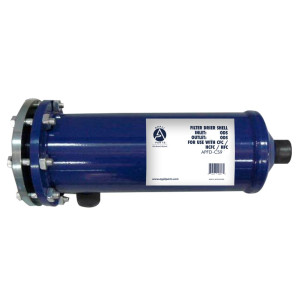 Appli Parts APFD-CS9621 Filtro Portacartucho 2-5/8 pulg para Linea de succion, 2 piedras, Soldable, Universal para sistemas de Refrigeracion y Aire Acondicionado, Presion Max 500 psi