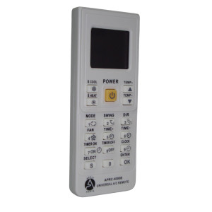 Appli Parts APRC-4000B Universal Air Conditioning Remote Control, 1.5 in LCD, Celsius, 4,000 Frequencies