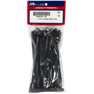MA-Line MA04704-2B Amarre Plastico para Cable Negro 5.5pulg largo. Bolsa de 100