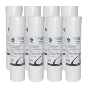 Appli Parts APFC-105P Empaque de 8 Cartucho para Filtro de Agua de 10 pulg de longitud y 5 Micrones, compatible para filtracion de sedimentos, liso de fibra de Polipropileno