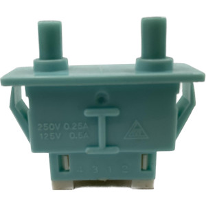 Switch Nevera 4 Terminales 250V 0.7A 125V 1.4A terminales 4312, modelo LTK-6, Switch de puerta refrigerador con 2 botones, Remplazo LG Samsung y Otras marcas