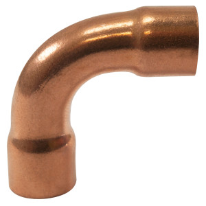 Appli Parts AP-C038L 90 Degree Elbow Long turn 3/8 in Copper pipe fittings CxC Sweat connections for refrigeration, air conditioning and plumbing applications ACR and Type L copper pipe Appli Parts AP-C038L 90 Degree Elbow Long turn 3/8 in Copper pipe fittings CxC Sweat connections for refrigeration, air conditioning and plumbing applications ACR and Type L copper pipe