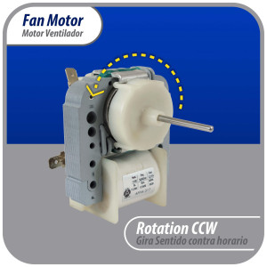 Appli Parts APFM-317 11.5 W Motor Ventilador, 110 V, 50/60 Hz, 0.21 A, 3000 rpm, rotacion CCW, para Evaporadores de Refrigeradores remplaza numeros de parte original WR60X30349, WR60X190, WR60X182 y otros Appli Parts APFM-317 11.5 W Motor Ventilador, 110 V, 50/60 Hz, 0.21 A, 3000 rpm, rotacion CCW, para Evaporadores de Refrigeradores remplaza numeros de parte original WR60X30349, WR60X190, WR60X182 y otros