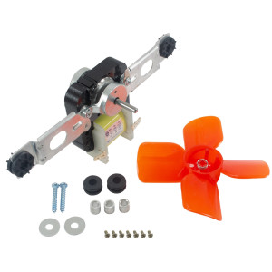 Appli Parts APFM-343 12 W, 115 V, 60 Hz, 0.22 A, 3000 rpm, CW rotation Evaporator Fan Motor replacement kit 343 with Brackets includes Fan Blade Grommets and Brackets Fits 482731 and others Appli Parts APFM-343 12 W, 115 V, 60 Hz, 0.22 A, 3000 rpm, CW rotation Evaporator Fan Motor replacement kit 343 with Brackets includes Fan Blade Grommets and Brackets Fits 482731 and others