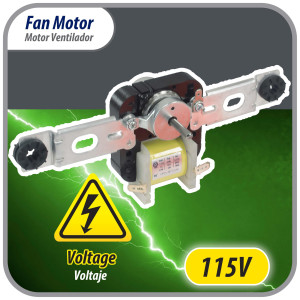Appli Parts APFM-343 12 W, 115 V, 60 Hz, 0.22 A, 3000 rpm, CW rotation Evaporator Fan Motor replacement kit 343 with Brackets includes Fan Blade Grommets and Brackets Fits 482731 and others Appli Parts APFM-343 12 W, 115 V, 60 Hz, 0.22 A, 3000 rpm, CW rotation Evaporator Fan Motor replacement kit 343 with Brackets includes Fan Blade Grommets and Brackets Fits 482731 and others