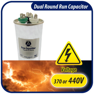 Appli Parts Condensador Capacitor de Marcha 40+5 Mfd uF (microfaradios) 370VAC o 450VAC CBB65 Universal Aire acondicionado y otras aplicaciones Redondo UL E476928 12cm Alto 5cm Ancho CON-40/5-450
 Appli Parts Condensador Capacitor de Marcha 40+5 Mfd uF (microfaradios) 370VAC o 450VAC CBB65 Universal Aire acondicionado y otras aplicaciones Redondo UL E476928 12cm Alto 5cm Ancho CON-40/5-450