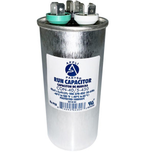 Appli Parts Condensador Capacitor de Marcha 40+5 Mfd uF (microfaradios) 370VAC o 450VAC CBB65 Universal Aire acondicionado y otras aplicaciones Redondo UL E476928 12cm Alto 5cm Ancho CON-40/5-450
 Appli Parts Condensador Capacitor de Marcha 40+5 Mfd uF (microfaradios) 370VAC o 450VAC CBB65 Universal Aire acondicionado y otras aplicaciones Redondo UL E476928 12cm Alto 5cm Ancho CON-40/5-450