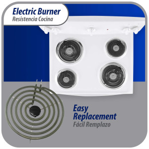 MP21YA Appli Parts Parts Surface Burner Heating Element 5 Turns, 8 in, 2100 W, 240 V, Compatible with Whirlpool 8053268, 9761345, 8053268, 9761345, 4165352, 4389732, 4163771, 877983, 879066 MP21YA Appli Parts Parts Surface Burner Heating Element 5 Turns, 8 in, 2100 W, 240 V, Compatible with Whirlpool 8053268, 9761345, 8053268, 9761345, 4165352, 4389732, 4163771, 877983, 879066