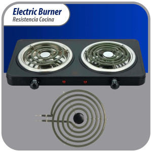 MP21YA Appli Parts Parts Surface Burner Heating Element 5 Turns, 8 in, 2100 W, 240 V, Compatible with Whirlpool 8053268, 9761345, 8053268, 9761345, 4165352, 4389732, 4163771, 877983, 879066, TS5W8221SS
