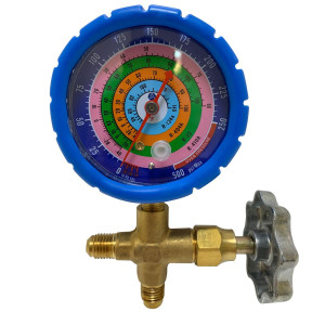 Appli Parts APMG-A3L Low Pressure R134,R22,R404,R410 Analog Single Manifold, Pressure psi, Temperature Fahrenheit Scales  Appli Parts APMG-A3L Low Pressure R134,R22,R404,R410 Analog Single Manifold, Pressure psi, Temperature Fahrenheit Scales