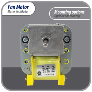 Appli Parts APFM-01W 8 W Motor Ventilador, 115 V, 50/60 Hz, 015 A, 3000 rpm, rotacion CCW, para Evporadores de Refrigeradoras Remplaza tipo Samsung, 01W, NUV-01W, RE-01WQSZE y otros Appli Parts APFM-01W 8 W Motor Ventilador, 115 V, 50/60 Hz, 015 A, 3000 rpm, rotacion CCW, para Evporadores de Refrigeradoras Remplaza tipo Samsung, 01W, NUV-01W, RE-01WQSZE y otros