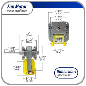 Appli Parts APFM-01W 8 W Motor Ventilador, 115 V, 50/60 Hz, 015 A, 3000 rpm, rotacion CCW, para Evporadores de Refrigeradoras Remplaza tipo Samsung, 01W, NUV-01W, RE-01WQSZE y otros Appli Parts APFM-01W 8 W Motor Ventilador, 115 V, 50/60 Hz, 015 A, 3000 rpm, rotacion CCW, para Evporadores de Refrigeradoras Remplaza tipo Samsung, 01W, NUV-01W, RE-01WQSZE y otros