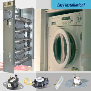 279838 Appli Parts dryer Heater Element 279838KAP KIT: 279838 dryer heating element, 3977767 thermostat, 3387134 thermostat, 3392519 thermal fuse, 3977393 thermal fuse replacements
 279838 Appli Parts dryer Heater Element 279838KAP KIT: 279838 dryer heating element, 3977767 thermostat, 3387134 thermostat, 3392519 thermal fuse, 3977393 thermal fuse replacements