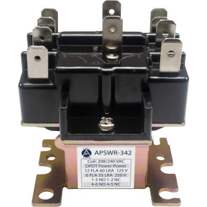 Appli Parts APSWR-342 90-342, 208-240 VAC Coil, General Purpose Switching Relay, DPDT, for HVAC applications and other general electrical installations, Replaces APSR-342