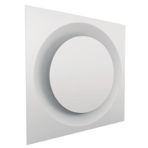 Difusor Plafon Con Placa Circular de Aluminio Blanco 10in Diametro. Vermont DPCLB10