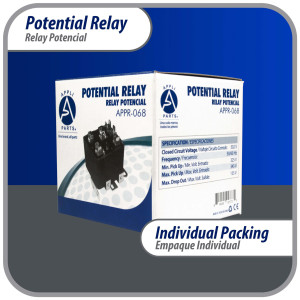 Appli Parts APPR-068 Relay Potencial 068, Voltaje de Bobina 502 V, Recogida Minima 325 V, Recogida Maxima 345 V, Caida Maxima 135 V, 50/60Hz Remplazo universal para unidades de refrigeracion y aire acondicionado Appli Parts APPR-068 Relay Potencial 068, Voltaje de Bobina 502 V, Recogida Minima 325 V, Recogida Maxima 345 V, Caida Maxima 135 V, 50/60Hz Remplazo universal para unidades de refrigeracion y aire acondicionado