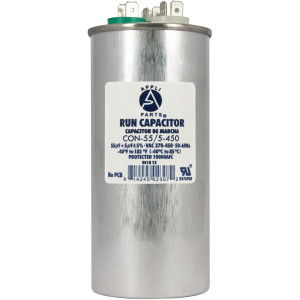 Appli Parts Condensador Capacitor de Marcha 55+5 Mfd uF (microfaradios) 370VAC o 450VAC CBB65 Universal Aire acondicionado y aplicaciones Redondo UL E476928 13cm Alto 5cm Ancho CON-55/5-450 Appli Parts Condensador Capacitor de Marcha 55+5 Mfd uF (microfaradios) 370VAC o 450VAC CBB65 Universal Aire acondicionado y aplicaciones Redondo UL E476928 13cm Alto 5cm Ancho CON-55/5-450