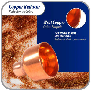 Appli Parts AP-R218078 Reductor de Cobre de 2-1/8x7/8 pulg Conexiones CxC soldadas para aplicaciones de refrigeracion, aire acondicionado y plomeria Tuberia de cobre ACR y Tipo L Appli Parts AP-R218078 Reductor de Cobre de 2-1/8x7/8 pulg Conexiones CxC soldadas para aplicaciones de refrigeracion, aire acondicionado y plomeria Tuberia de cobre ACR y Tipo L