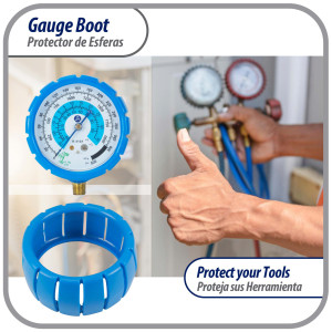 Appli Parts APMG-GBB Protector Azul 2.5 pulg para Esferas de Manometro Baja presion, para Manom de Refrigeracion y Aire Acondicionado Appli Parts APMG-GBB Protector Azul 2.5 pulg para Esferas de Manometro Baja presion, para Manom de Refrigeracion y Aire Acondicionado