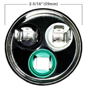 Appli Parts Condensador Capacitor de Marcha 80+7.5 Mfd uF (microfaradios) 370VAC o 450VAC CBB65 Universal Aire acondicionado y aplicaciones Redondo UL E476928 14cm Alto 6cm Ancho CON-80/7.5-450