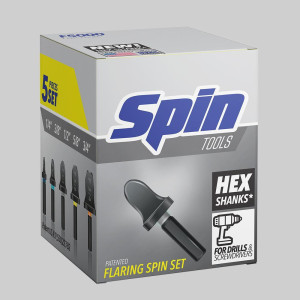 Juego Expansor Spin Para Taladro, 5 Puntas: 1/4”, 3/8”, 1/2”, 5/8”, 3/4” F5000 Juego Expansor Spin Para Taladro, 5 Puntas: 1/4”, 3/8”, 1/2”, 5/8”, 3/4” F5000
