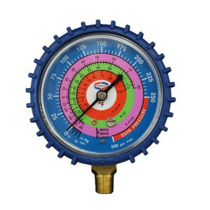 Uniweld G530LD Esfera de Manometro Baja Azul R-410A,R-22,R-404A psi-Fahrenheit Uniweld G530LD Esfera de Manometro Baja Azul R-410A,R-22,R-404A psi-Fahrenheit