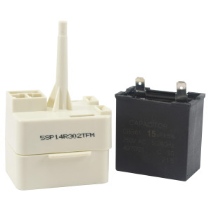 Appli Parts W10613606 Refrigerator Compressor Start Relay and 15 mfd 250 VAC Capacitor replacement for multiple models including Kemore, Whirlpool, Amana, W10416065, PS8746522, 67003186  Appli Parts W10613606 Refrigerator Compressor Start Relay and 15 mfd 250 VAC Capacitor replacement for multiple models including Kemore, Whirlpool, Amana, W10416065, PS8746522, 67003186
