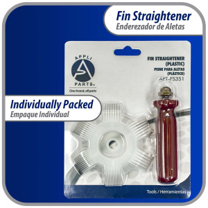 Appli Parts APT-FS351 peine plastico enderezador de aletas para evaporador condensador y radiador con separaciones de 8,9,10,12,14,15 pulg entre aletas aumenta el flujo de aire y mejora el rendimiento del equipo  Appli Parts APT-FS351 peine plastico enderezador de aletas para evaporador condensador y radiador con separaciones de 8,9,10,12,14,15 pulg entre aletas aumenta el flujo de aire y mejora el rendimiento del equipo