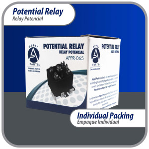 Appli Parts APPR-065 Relay Potencial 065, Voltaje de Bobina 332 V, Recogida Minima 168 V, Recogida Maxima 182 V, Caida Maxima 90 V, 50/60Hz Remplazo universal para unidades de refrigeracion y aire acondicionado Appli Parts APPR-065 Relay Potencial 065, Voltaje de Bobina 332 V, Recogida Minima 168 V, Recogida Maxima 182 V, Caida Maxima 90 V, 50/60Hz Remplazo universal para unidades de refrigeracion y aire acondicionado
