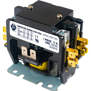 Appli Parts APAC-220120 Heavy Duty Contactor 2 Poles 20A 120V Coil Replacement for AC Compressors and Electrical Applications UL Certified E476929 Appli Parts APAC-220120 Heavy Duty Contactor 2 Poles 20A 120V Coil Replacement for AC Compressors and Electrical Applications UL Certified E476929